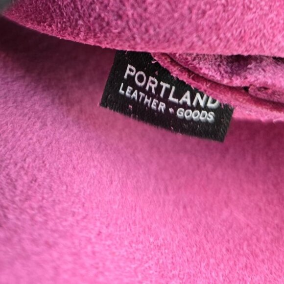 Portland Leather Goods Round Gordita Coin Pouch Bag Charm Wallet Hot Pink - Picture 6 of 9